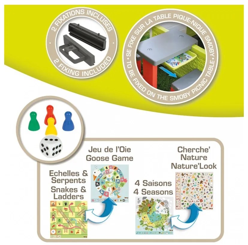 Smoby gry planszowe do domku ogrodowego