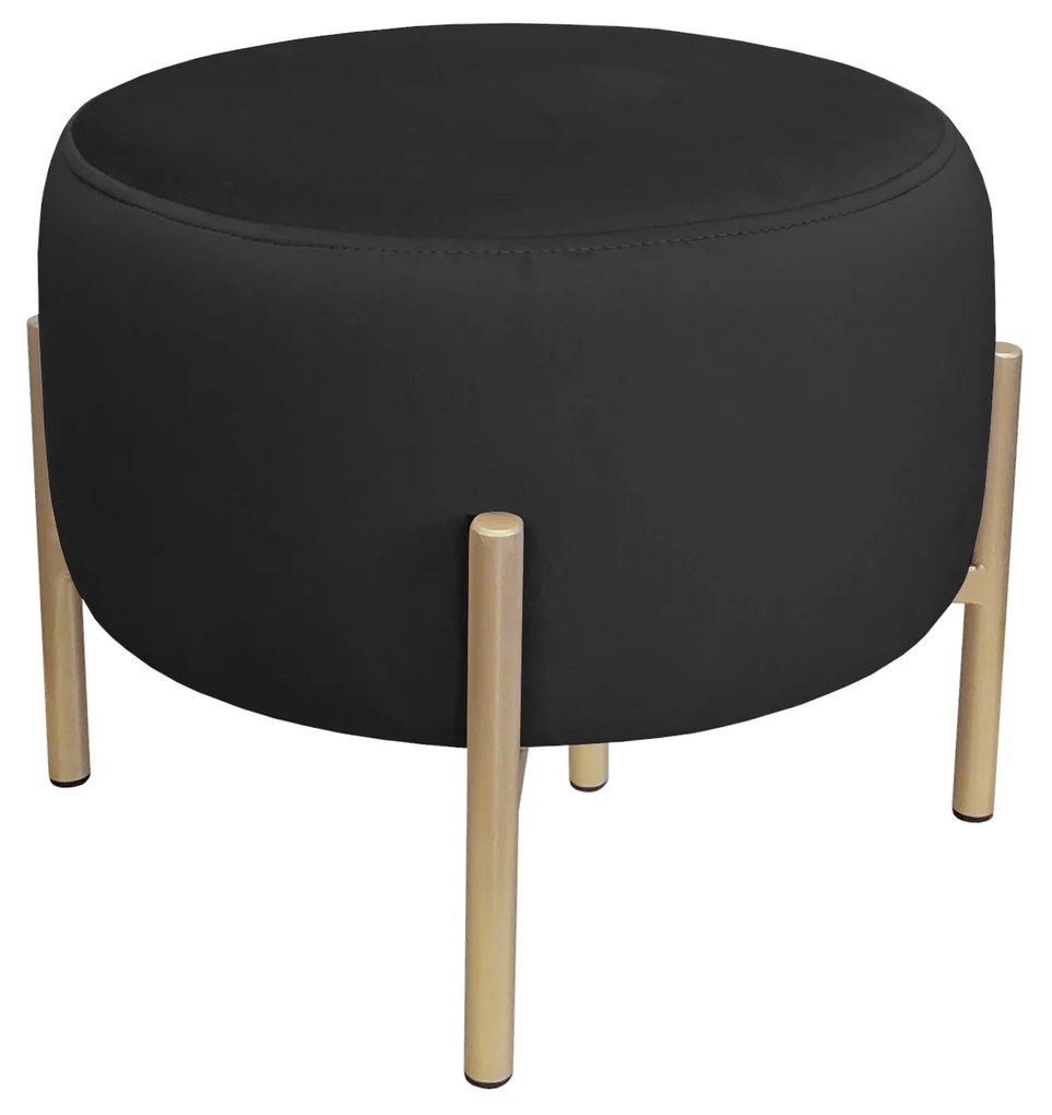 Pufa OLA LOFT ławka podnóżek metal złota MG19