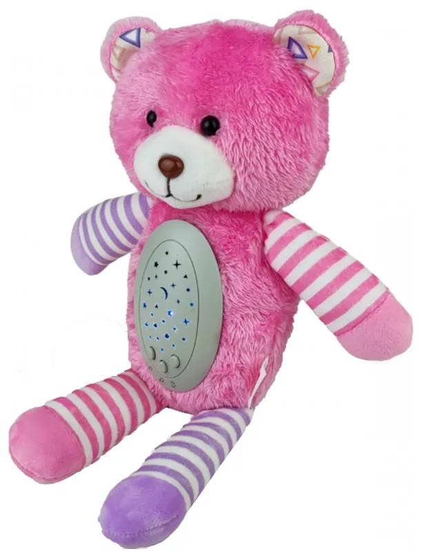 Woopie baby przytulanka usypiacz projektor 2w1 różowy miś - 10 kołysanek