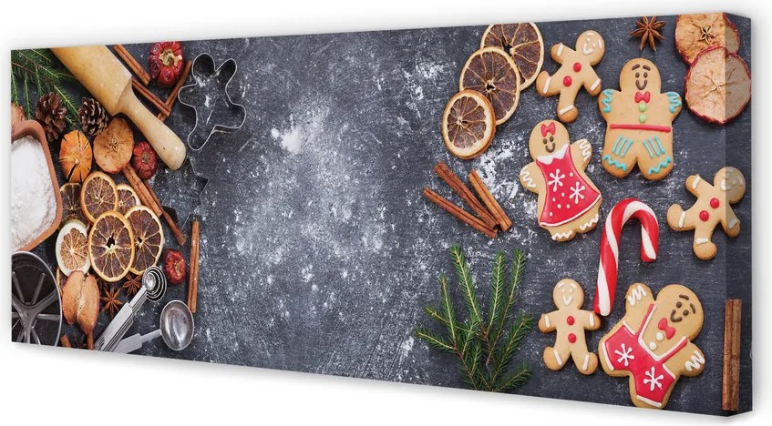 Obraz drukowany na płótnie Świąteczne Pierniki w Mące