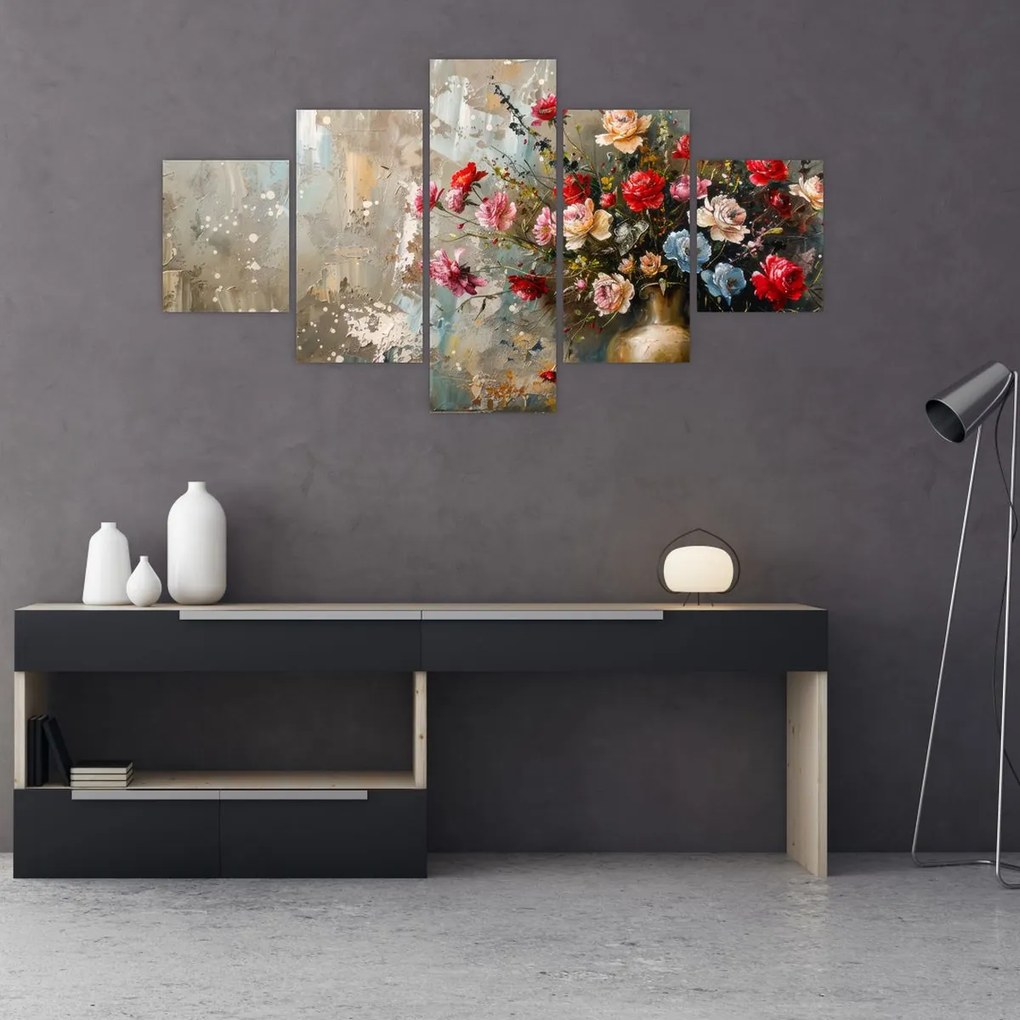 Obraz - Wazon z kwiatami (125x70 cm)