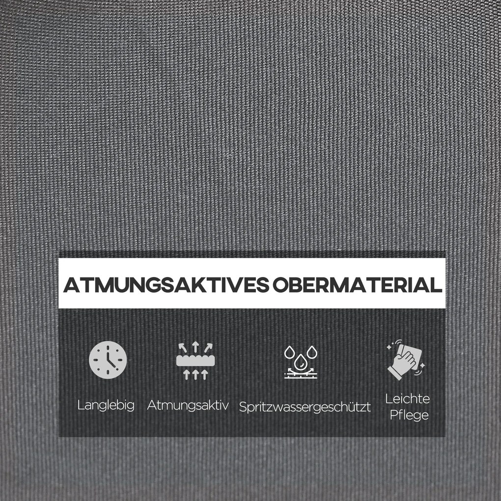 Outsunny poduszka na leżak kolor ciemnoszary 196 cm x 55 cm x 8 cm