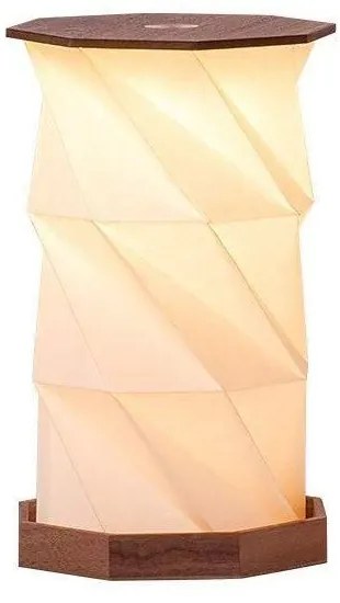 Lampa stołowa LED w ciemnym naturalnym kolorze (wysokość 18 cm) Twist Hexagon – Gingko