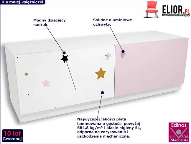 Komoda dla dziecka z kolorową grafiką Fixo 7X - 2 kolory