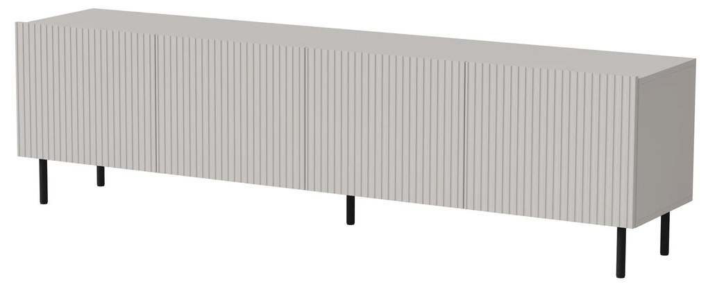 PAXOS RTV-2 TV stolik RTV 200 cm kaszmirowy nowoczesny ryflowane fronty