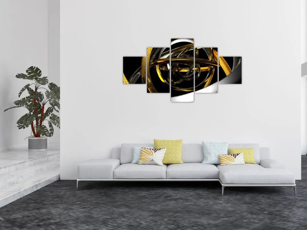 Obraz nowoczesnej abstrakcji (125x70 cm)