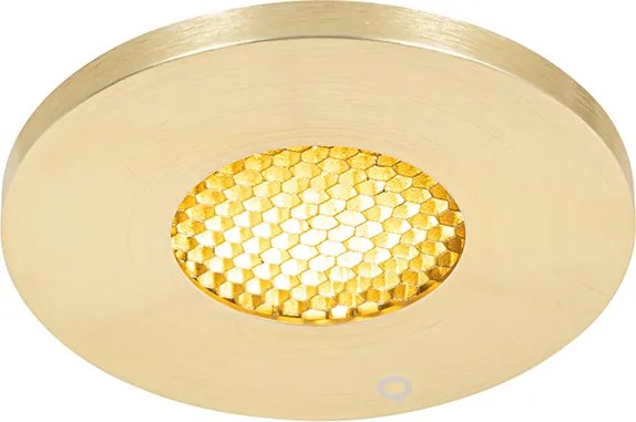 Nowoczesny wpuszczany reflektor łazienkowy złoty IP54 - Shed Honey