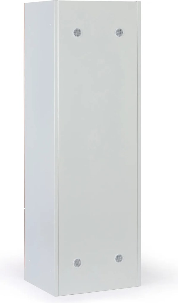 Metalowa szafka ubraniowa S1 Z, 4-drzwiowa, 1850 x 600 x 500 mm, demontaż, zamek mechaniczny z kodem, drzwi laminowane, dąb naturalny