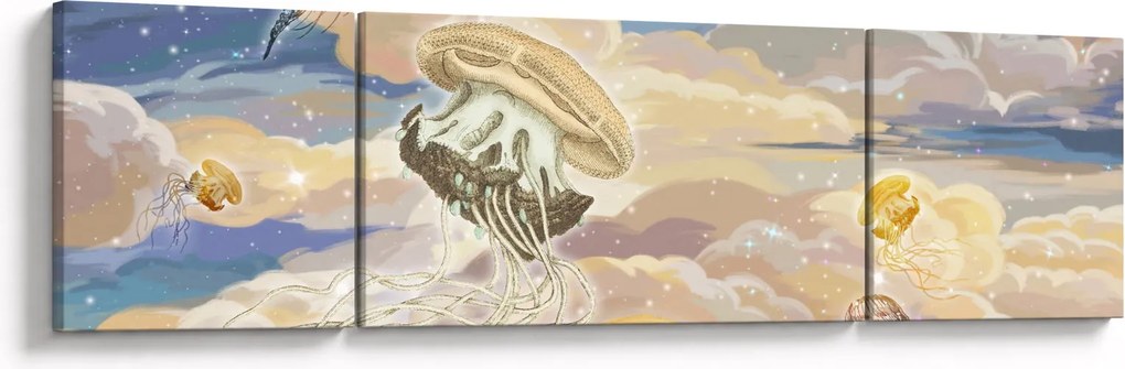 Obraz - Niebiańskie Meduzy (170x50 cm)