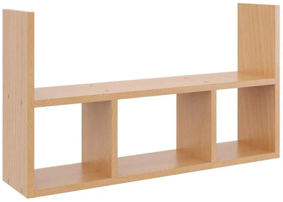 Minimalistyczna półka wisząca w kolorze buk - Danson