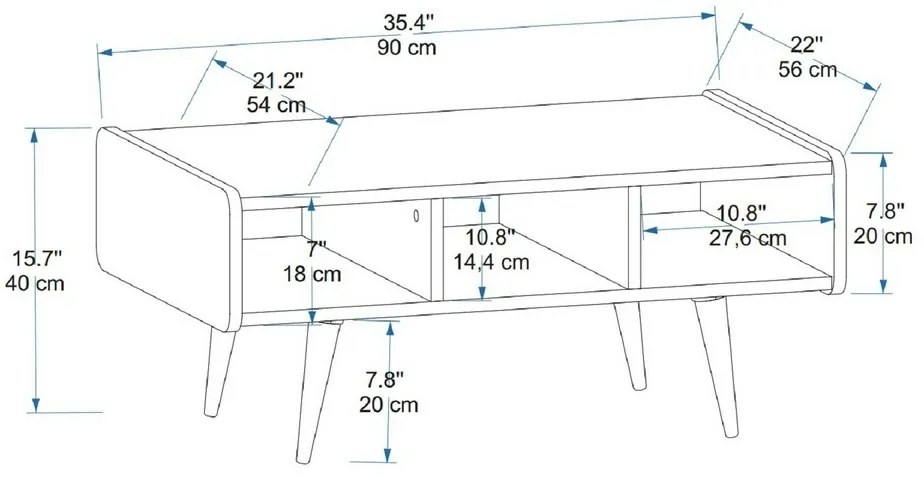 Stolik konferencyjny Line Walnut