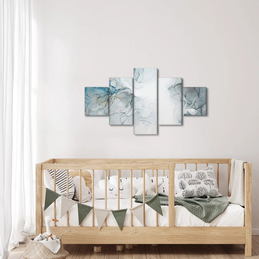 Obraz - Niebieski marmur (125x70 cm)
