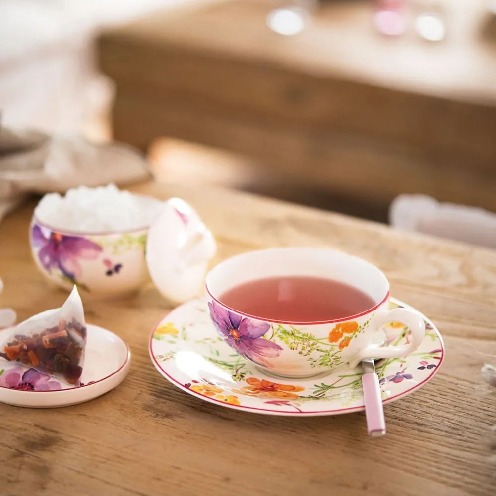 Porcelanowa filiżanka na herbatę z motywem kwiatów Villeroy & Boch Mariefleur Tea, 0,24 l