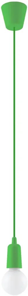 Loftowa zielona lampa wisząca na przewodzie C6-A45