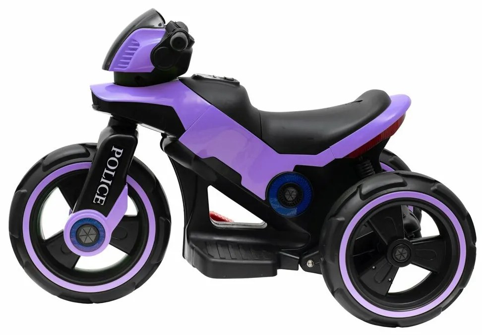 Baby Mix Motocykl elektryczny dla dzieci Policja, fioletowy