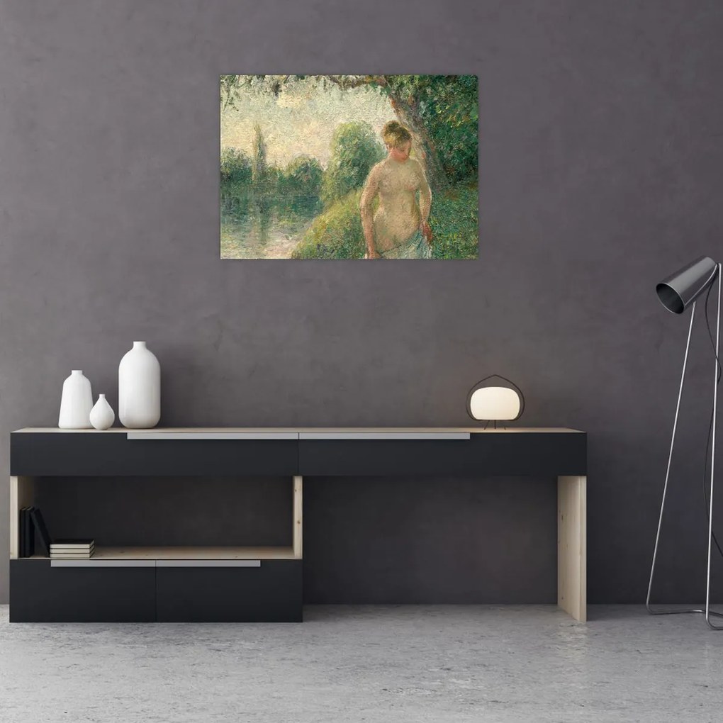 Obraz - Camille Pissarro, The Bather, reprodukcje (70x50 cm)