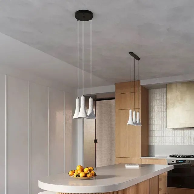 Podwójna betonowa lampa wisząca loft - 3X A397 C3-N44