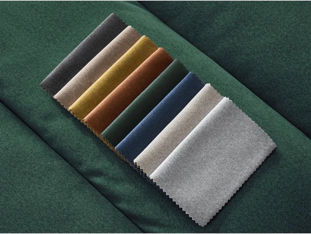 Zielony aksamitny narożnik (lewostronny/z szezlongiem) Sierra – Bobochic Paris