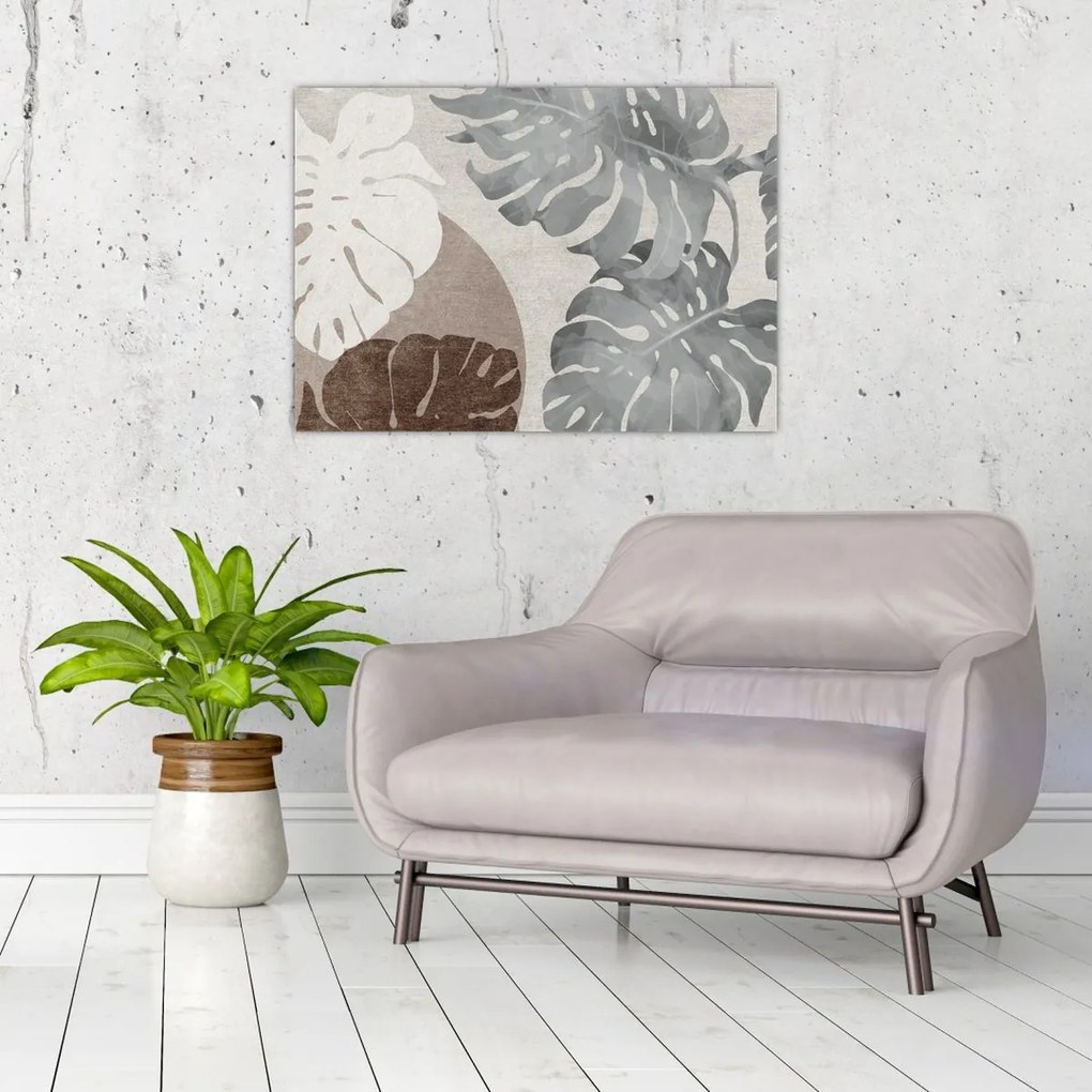 Obraz - Wzór z liśćmi (70x50 cm)