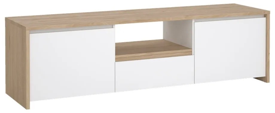 Biało-naturalna szafka pod TV w dekorze dębu 179x52x48 cm Next – Tvilum