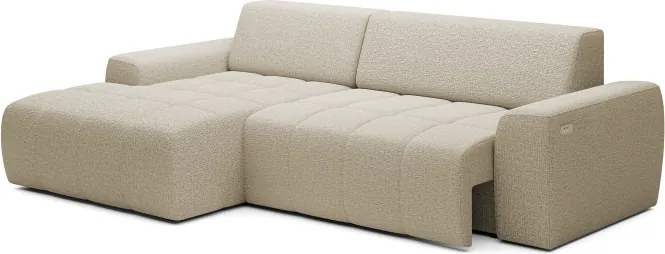 Narożnik SAVIO Lewostronny z Elektryczną Regulacją wolnostojący tkanina KANSAS 06 Ciemny Beż WERSAL