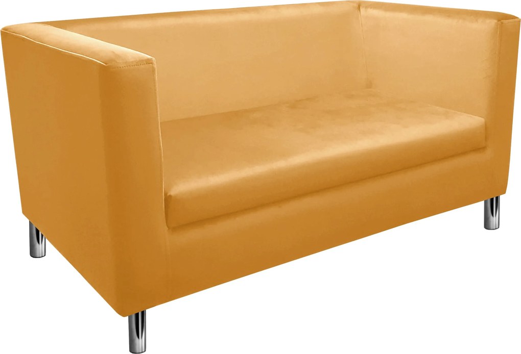 Sofa Monaco : Kolor nogi - Chrom, Kolor tkaniny - VELVET - MG15, Typ tkaniny - Velvet, Wysokość nogi - 15 cm