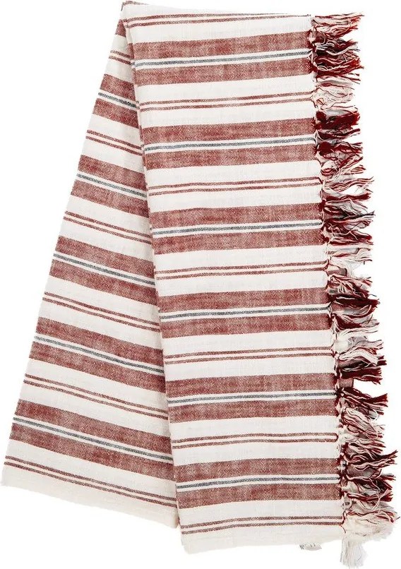 Bawełniany koc w kolorze terakoty 150x200 cm Indira – Tiseco Home Studio