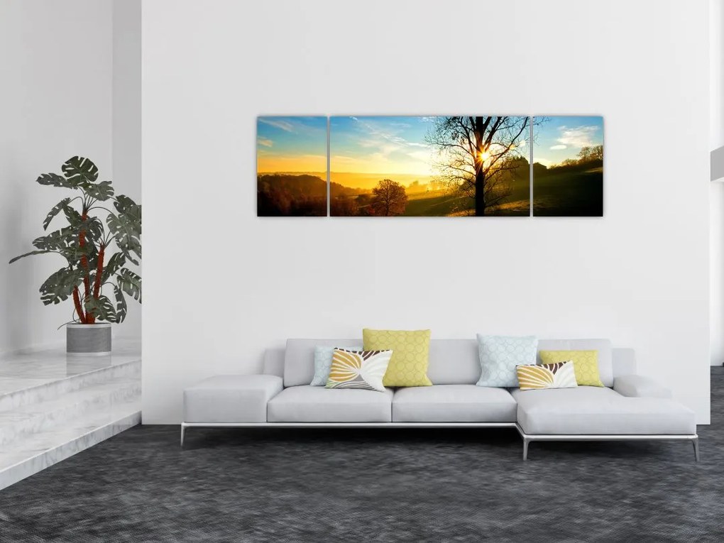 Obraz wschodu słońca (170x50 cm)