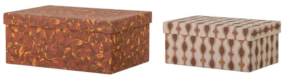 Kartonowe pojemniki dekoracyjne zestaw 2 szt. 26x19x11 cm Saliha – Bloomingville