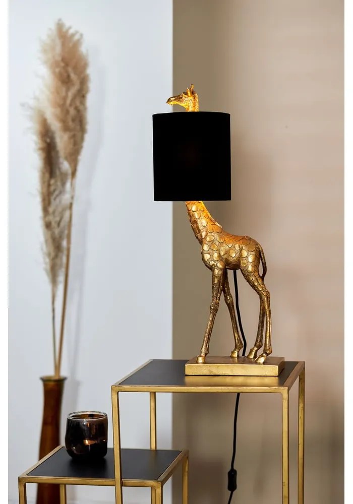Czarno-brązowa lampa stołowa (wysokość 61 cm) Giraffe – Light & Living