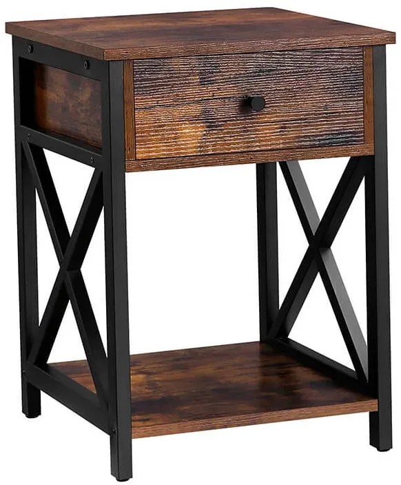 Loftowa szafka z szufladą rustykalny brąz W6-L17