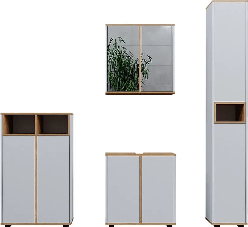 Zestaw mebli łazienkowych biały/artystyczny 60x30x62 didi