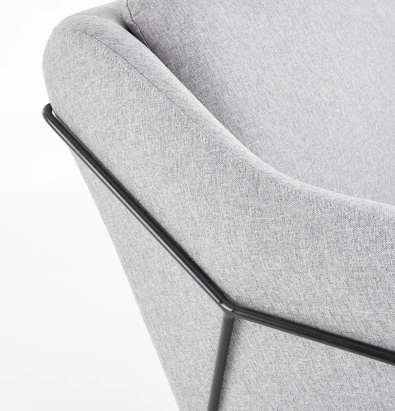 Fotel z poduchą na czarnych płozach Soft 2