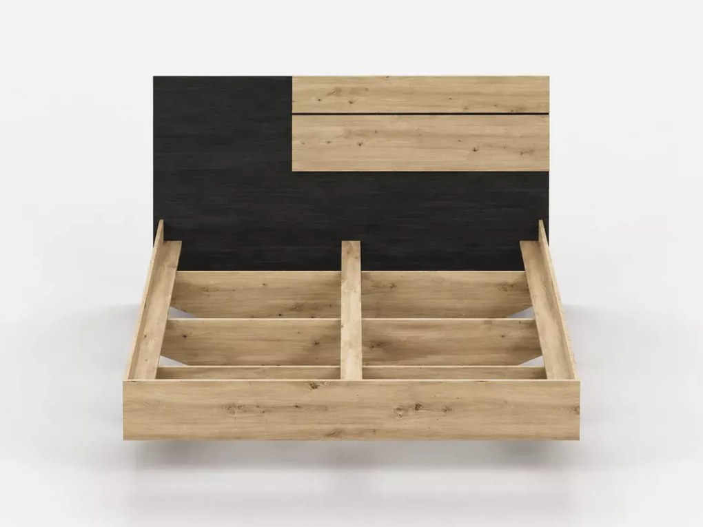 Łóżko Norven 160x200 dwuosobowe ze stelażem artisan sosna norweska nowoczesne