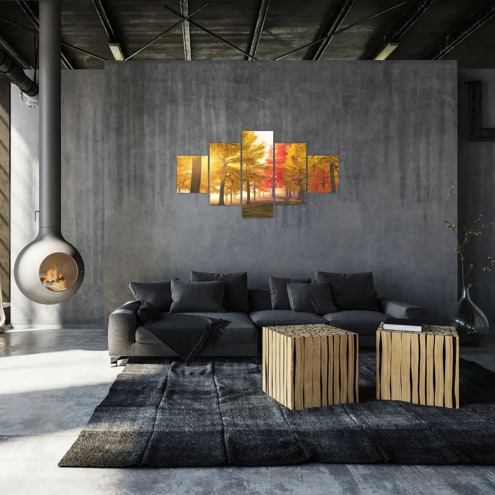 Obraz jesiennych drzew (125x70 cm)