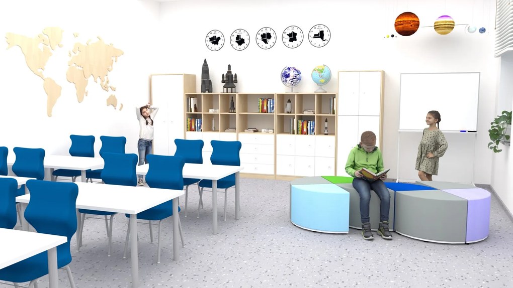 Zestaw mebli do klas szkolnych Blox Base 18