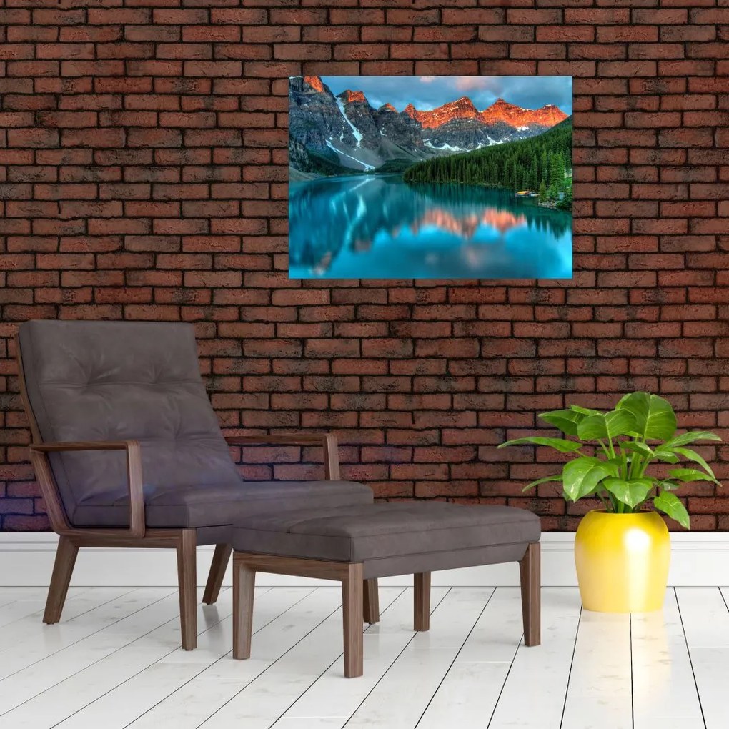 Obraz turkusowego jeziora (70x50 cm)