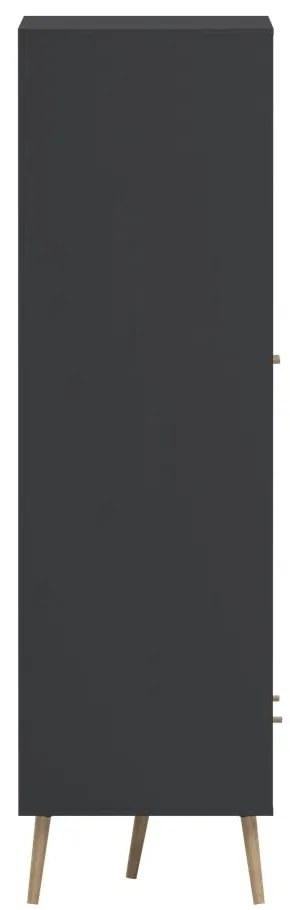 Antracytowa szafa 99x200 cm Bodo – Tvilum
