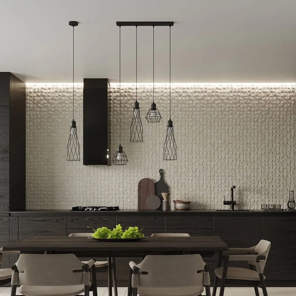 Kinkiet SUBA czarny geometryczny z włącznikiem SOLLUX  LIGHTING