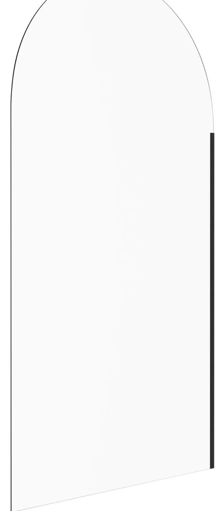 Parawan nawannowy półokrągły MOLIS Oval Satin szkło satynowe matowe | Różne rozmiary : Kolor profili kabiny - czarny, Rozmiar - 70x140 cm