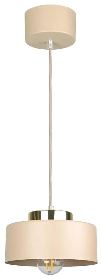 Lampa wisząca na przewodzie IGNIA 1xE27/60W/230V beżowo-złota