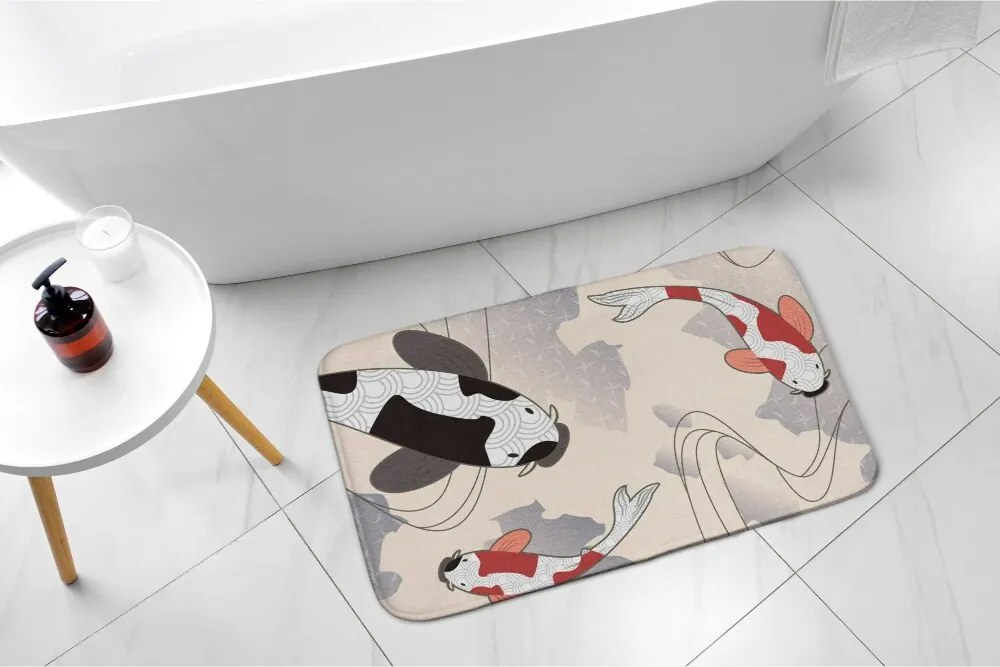 Dywanik łazienkowy antypoślizgowy Dywanik łazienkowy antypoślizgowy Rybki Koi