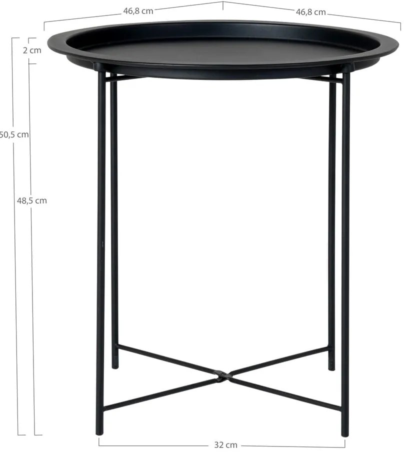 Metalowy okrągły stolik ø 47 cm Bastia – House Nordic