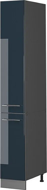 Szafka dolna do kuchni ciemnoniebieski wysoki połysk 30x58x206.8 fame-line