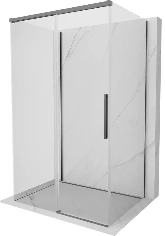 Mexen Rox-3S kabina prysznicowa 3-ścienna rozsuwana 100 x 90 cm, transparent, gun metal - 8C2-100-090-95-00-3S