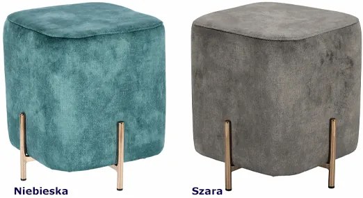 Niebieska Pufa Glamour Welwetowa M9-G52