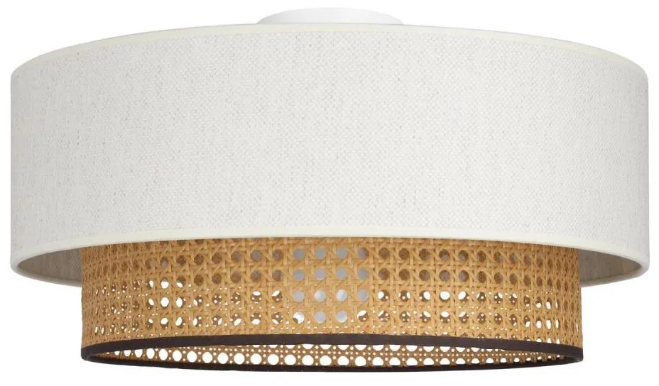 Lampa sufitowa NATIA 1xE27/60W/230V biała/brązowa