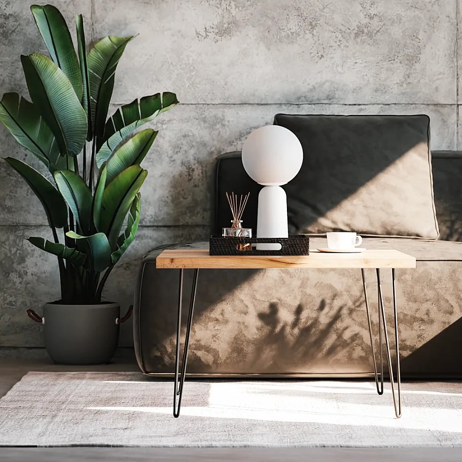 Stolik kawowy VIDA 68 x 68 cm do salonu, pokoju Dąb Craft