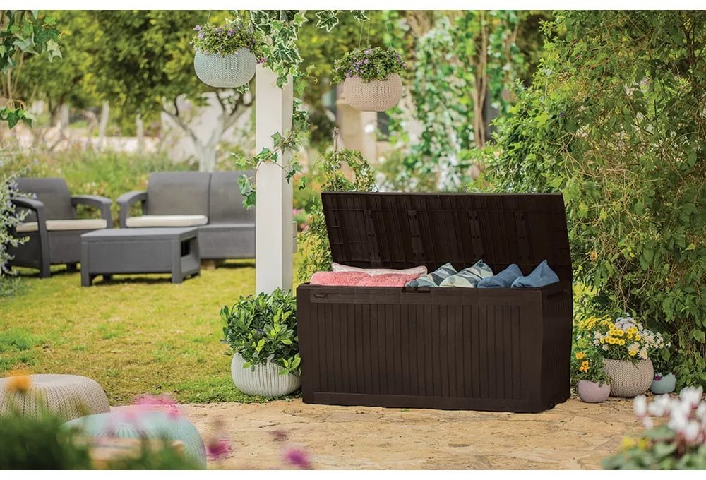 Brązowa skrzynia ogrodowa Comfy – Keter