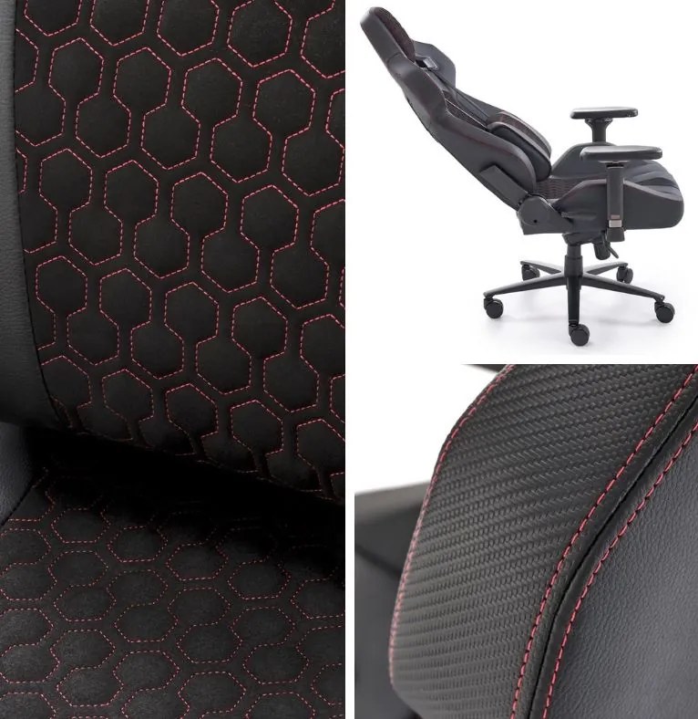 Czarny fotel do gamingu Baldur Halmar